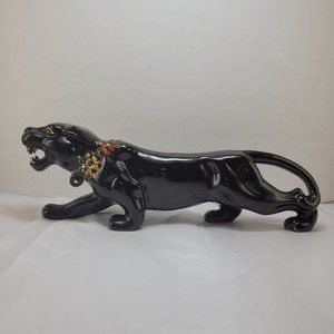 Vintage MCM Ceramic Large Black Panther Figurine